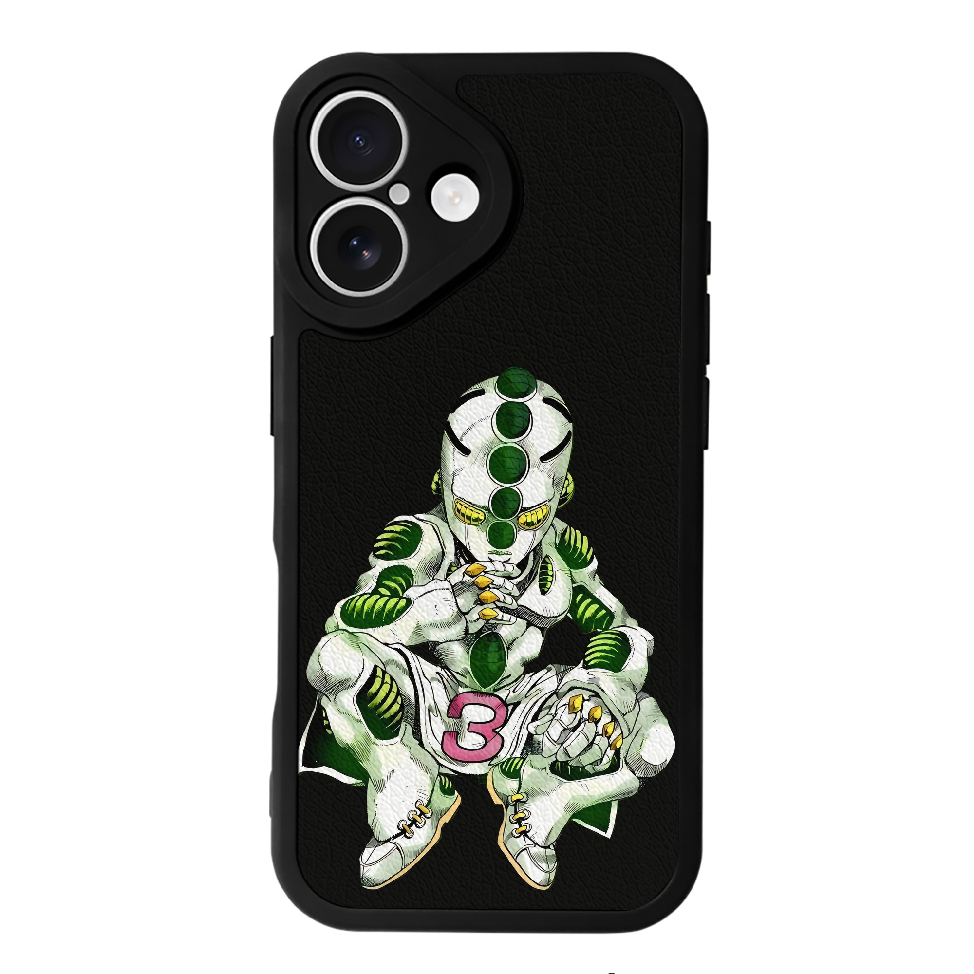 （画像用） ジョジョの奇妙な冒険 広瀨康一 JoJo's Bizarre Adventure Hirose Koichi 【iPhone 16シリーズ対応】シリコンスマホケース（レザー調） 材質：シリコン